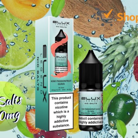 Elux Legend 10ml E-Liquids KIWI PASSION FRUIT GUAVA Nic Salts -20mg