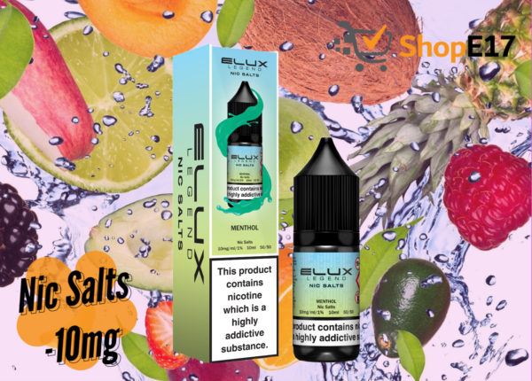 Elux Legend 10ml  E-Liquids MENTHOL Nic Salts -10mg
