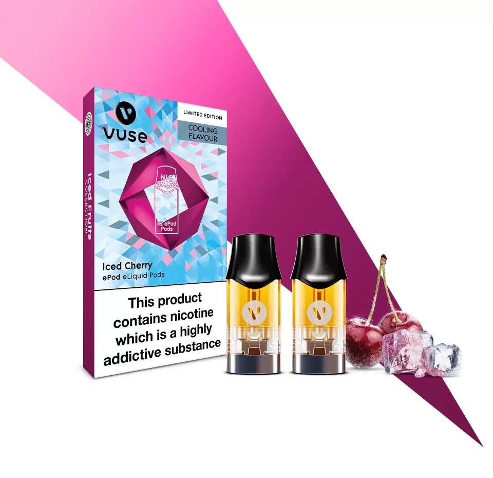 VUSE ePOD Iced Cherry Nic Salts eLiquid Pods Shop E17