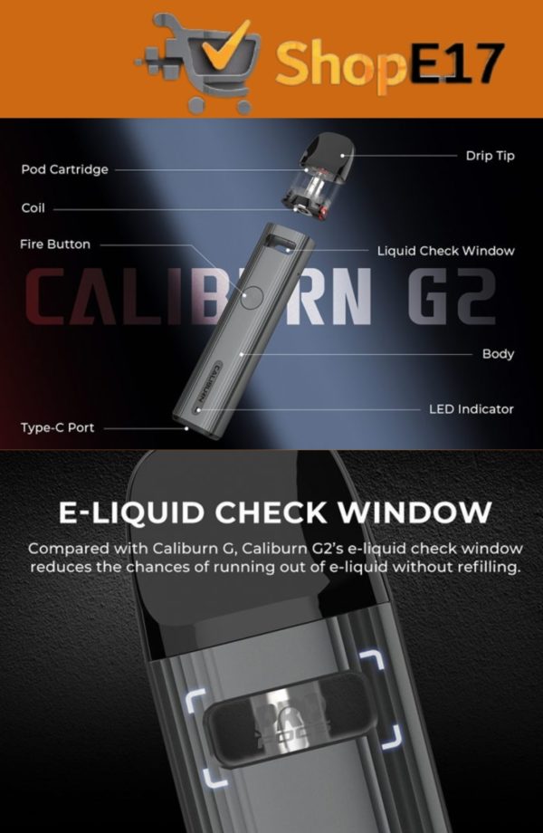 Uwell Caliburn G2 Pod System Kit - Image 3