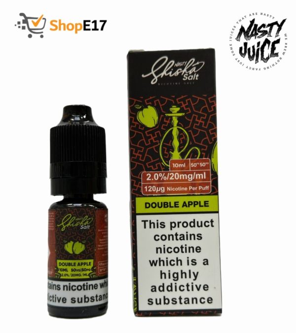 Nasty Salt Double Apple E-Liquid 2.0% Nic Salt 20mg/ml - Image 2