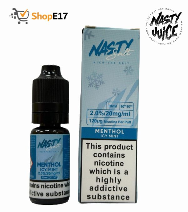Nasty Salt Menthol E-Liquid 2.0% Nic Salt 20mg/ml - Image 2