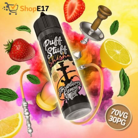Puff Stuff Shisha Strawberry Lemon Mint OMG Nic Salt Compatible