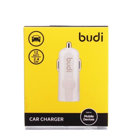 BUDI USB Car Charger 12W/2.4AMP