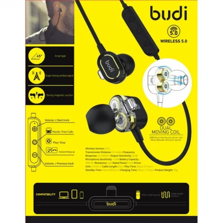 Budi Stereo Wireless Dual Moving Coil Headphones