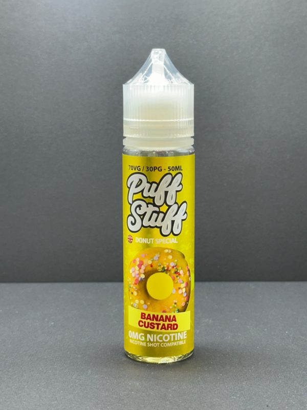 Puff Stuff Banana Custard E Liquid Juice Nic Salt 20