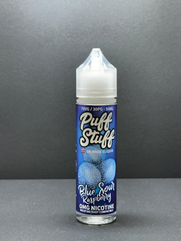 Puff Stuff Blue Sour Raspberry E Liquid Juice Nic Salt 20