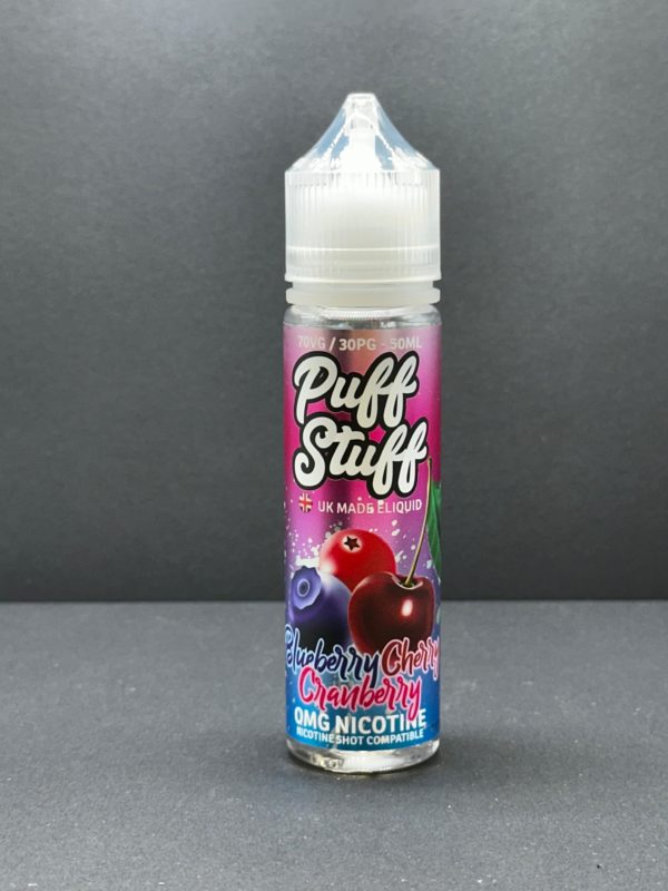 Puff Stuff Blueberry Cherry Cranberry E Liquid Juice Nic Salt 20
