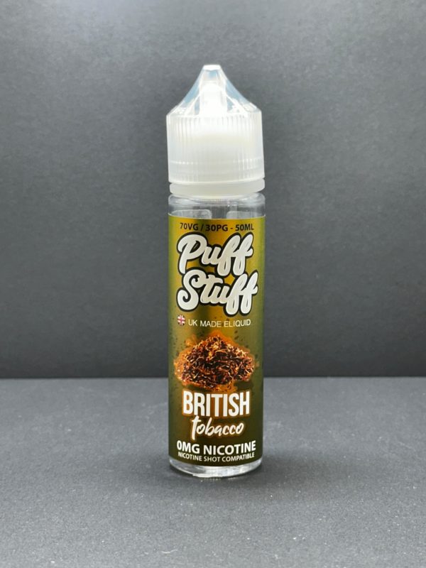 Puff Stuff British Tobacco E Liquid Juice Nic Salt 20