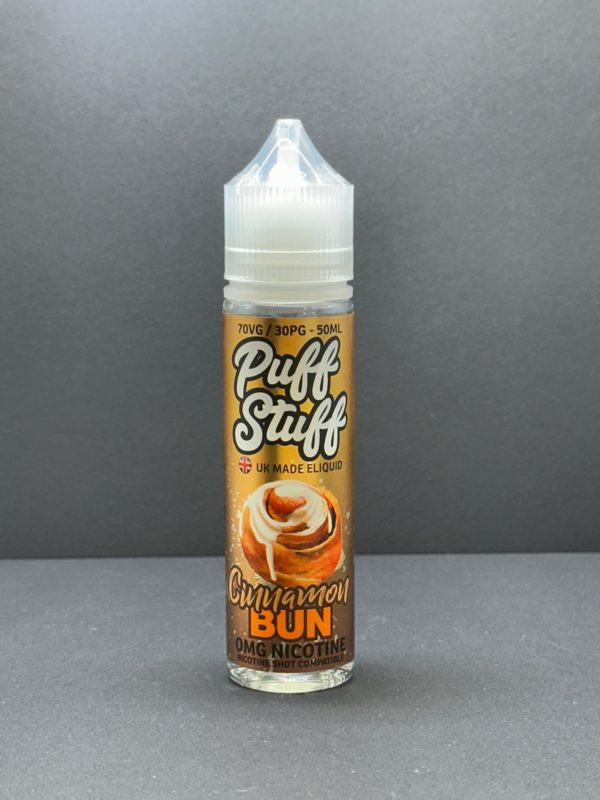 Puff Stuff Cinnamon Bun E Liquid Juice Nic Salt 20