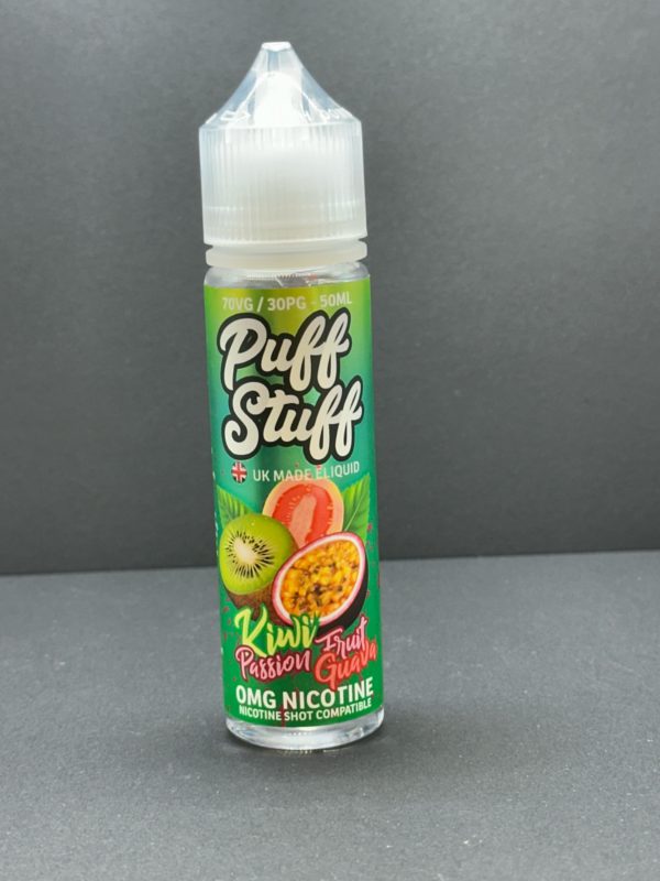 Puff Stuff Kiwi Passion Fruit Guava E Liquid Juice Nic Salt 20