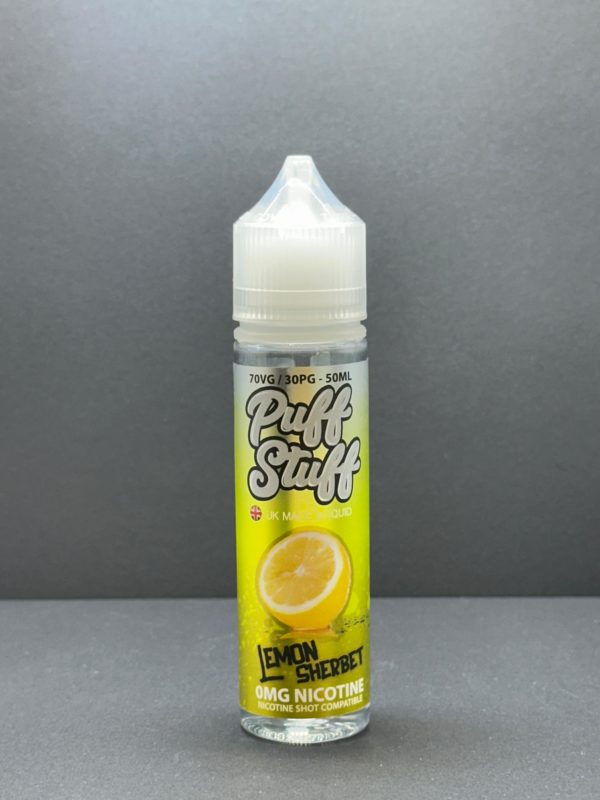 Puff Stuff Lemon Sherbet E Liquid Juice Nic Salt 20