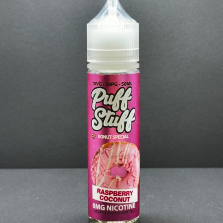 Puff Stuff Raspberry Coconut E Liquid Juice Nic Salt 20
