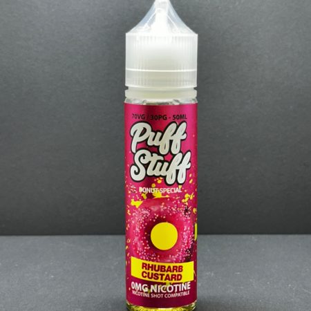 Puff Stuff Rhubarb Custard E Liquid Juice Nic Salt 20