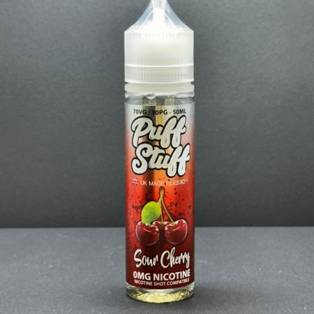 Puff Stuff Sour Cherry E Liquid Juice Nic Salt 20