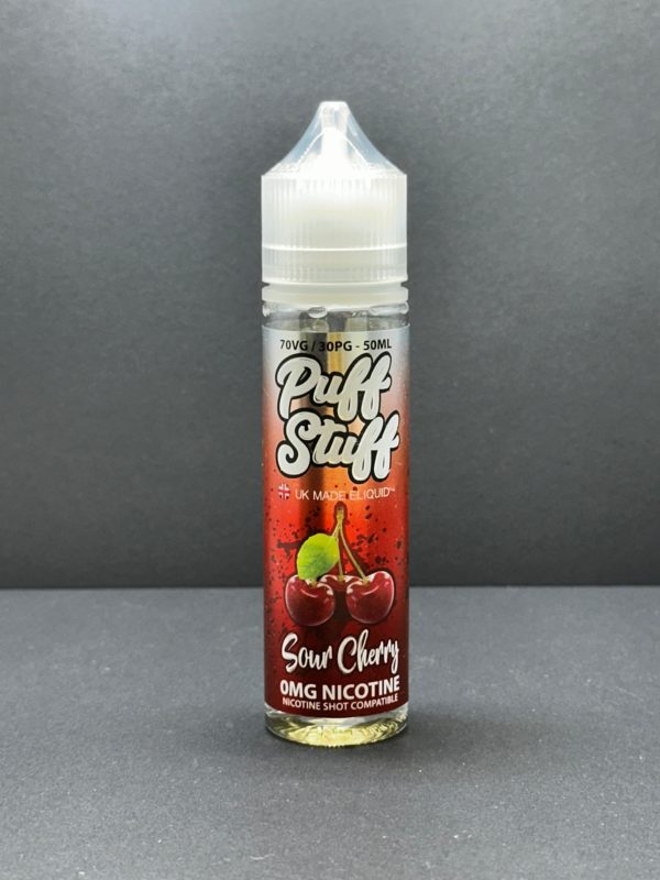 Puff Stuff Sour Cherry E Liquid Juice Nic Salt 20