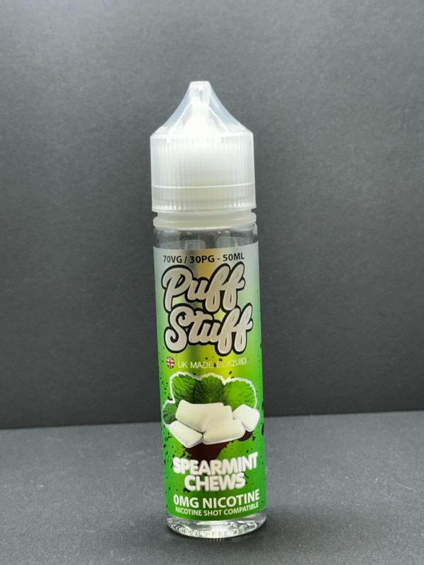 Puff Stuff Spearmint Chews E Liquid Juice Nic Salt 20
