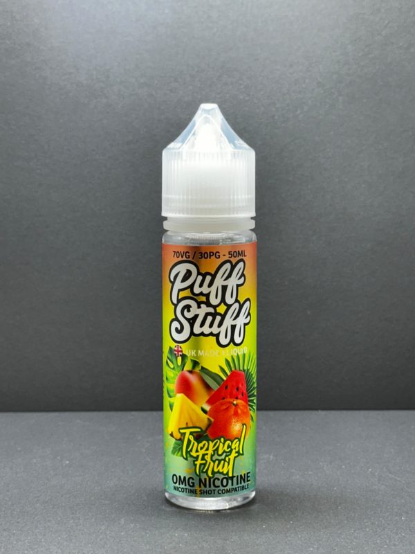 Puff Stuff Tropical Fruit E Liquid Juice Nic Salt 20