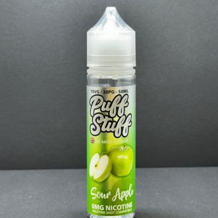Puff Stuff Sour Apple E Liquid Juice Nic Salt 20