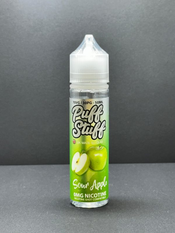 Puff Stuff Sour Apple E Liquid Juice Nic Salt 20