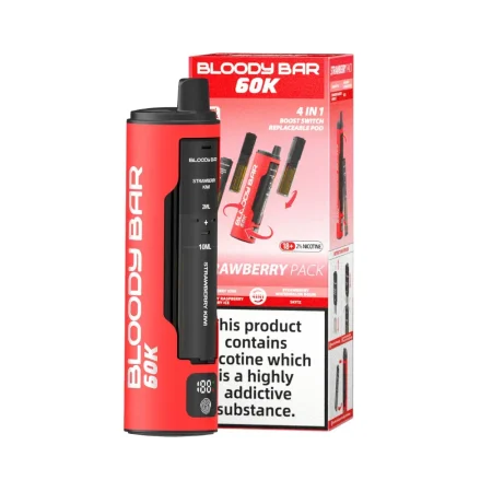 Bloody Bar 60K Strawberry Pack Prefilled Vape Kit