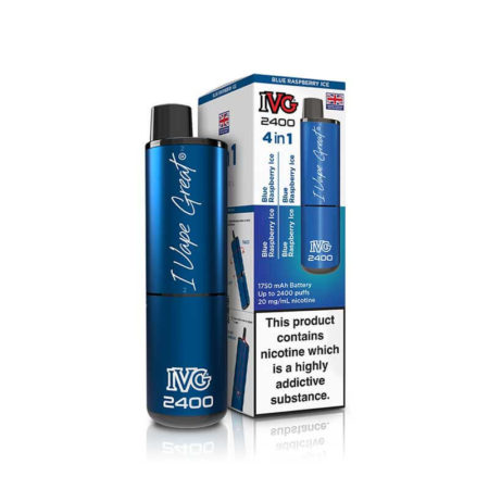 IVG 2400 4in1Blue Respberry Ice Prefilled Pod Vape Kit