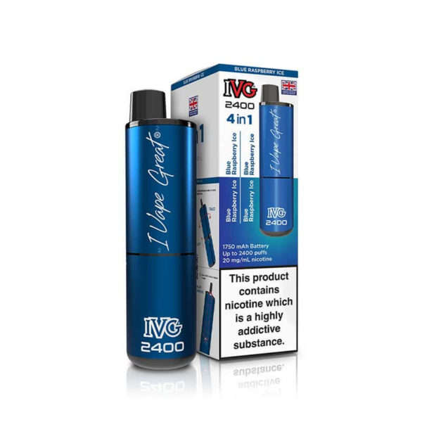 IVG 2400 4in1Blue Respberry Ice Prefilled Pod Vape Kit