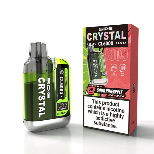 SKE Crystal CL6000 Sour Pineapple Prefilled Pod Vape Kit
