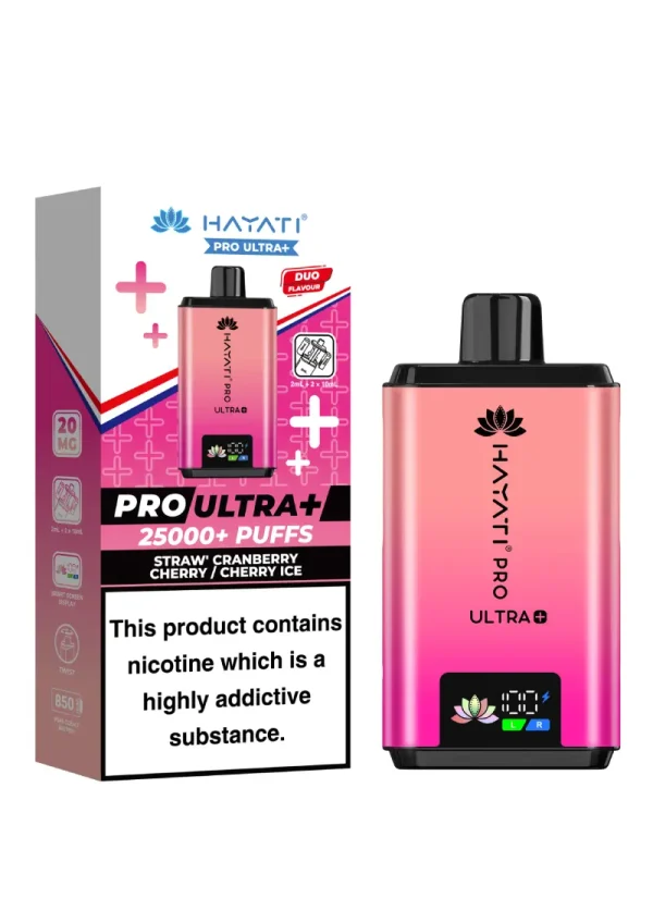 Hayati Pro Ultra Plus Straw Cranberry Cherry Ice