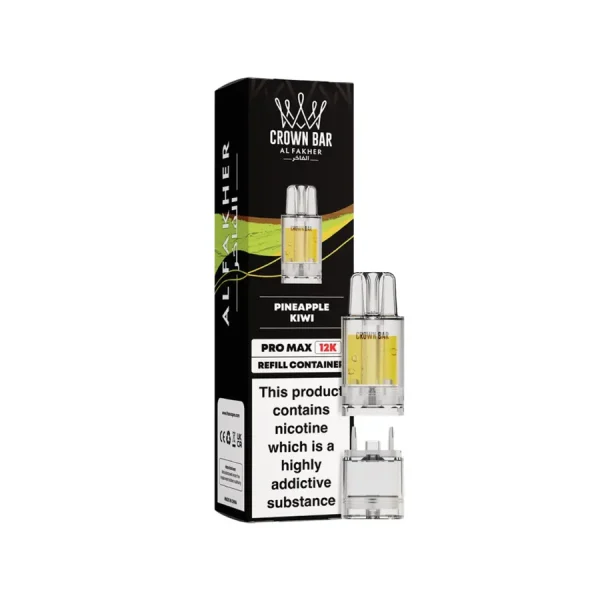 Al Fakher Crown Bar Pro Max 12K Pine Apple Kiwi Pods