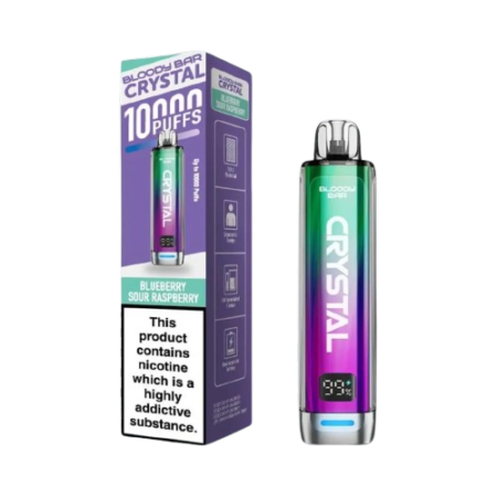 Bloody Bar Crystal 10K Blueberry Sour Respberry Prefilled Vape Kit
