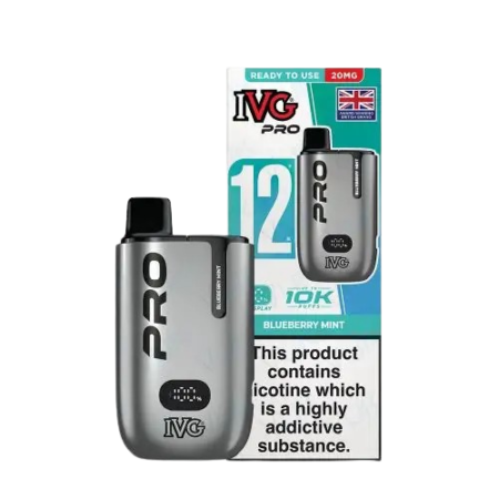 IVG Pro 12 Prefilled 10k Blueberry Mint Vape Kit