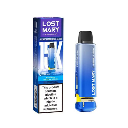 LOST MARY NERA Blueberry Respberry Gami 15K PRE-FILLED PODS