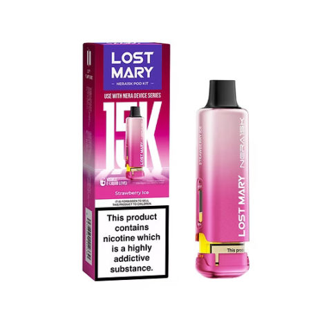 LOST MARY NERA Strawberry Ice 15K PRE-FILLED PODS