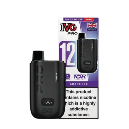 IVG Pro 12 Prefilled 10k Grape Ice Vape Kit