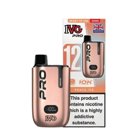 IVG Pro 12 Prefilled 10k Peach Ice Vape Kit