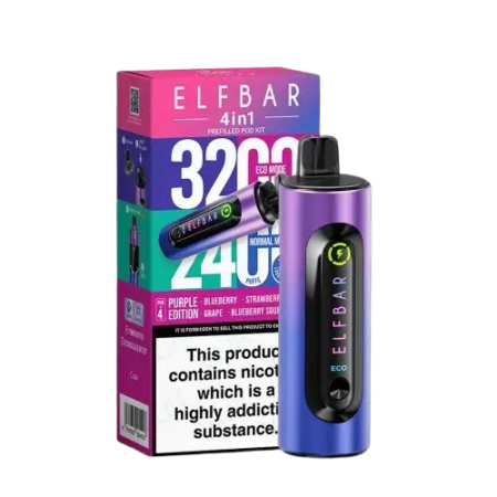 Elf Bar 4-in-1 Prefilled Purple Edition Vape Kit
