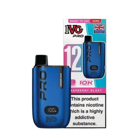 IVG Pro 12 Prefilled 10k Respberry Blast Vape Kit