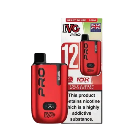 IVG Pro 12 Prefilled 10k Sour Cherry Watermelon Vape Kit