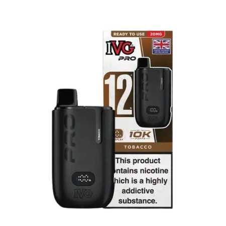IVG Pro 12 Prefilled 10k Tobacco Vape Kit