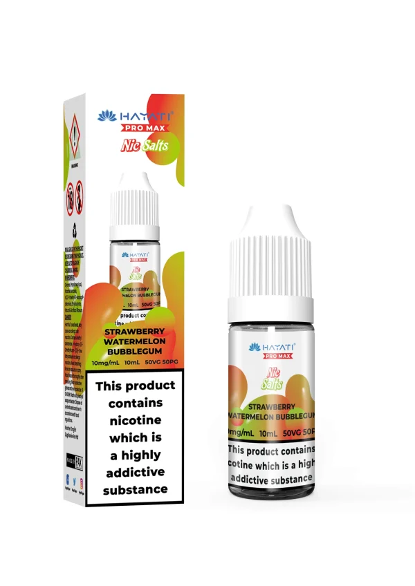 Strawberry Watermelon Bubblegum Nic Salt E-Liquid by Hayati Pro Max 10ml